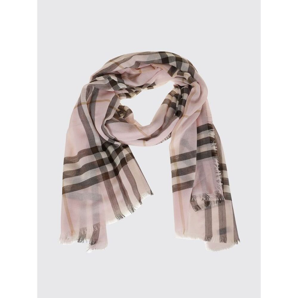 Burberry Women Burberry Vintage Check Wool Scarf With Fringed Edges